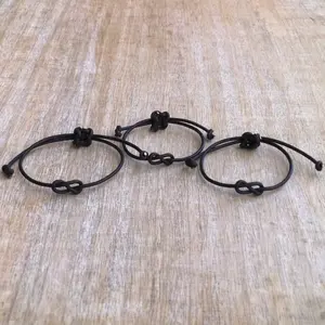 Family Bracelets Dark Brown Leather Matching Bracelets