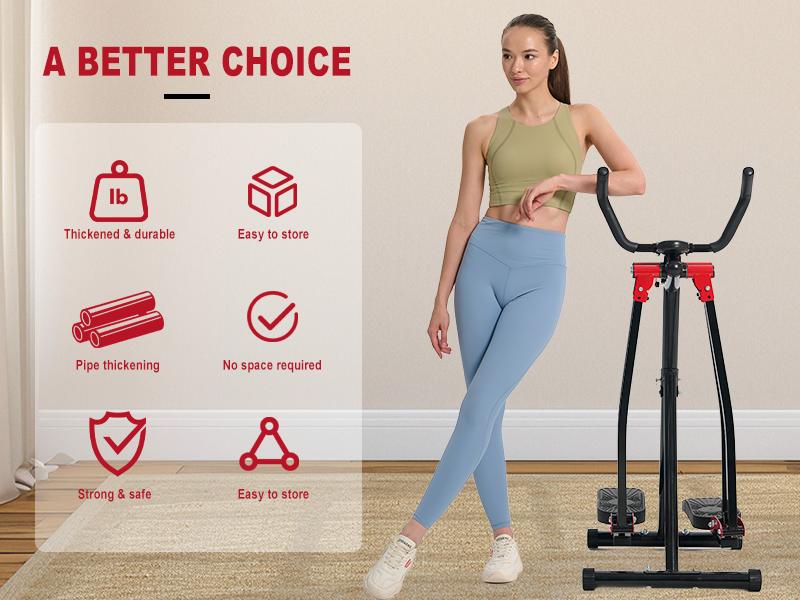 Home Space Walker Aerobic Stepper Does Not Hurt Your Knees Exercises Buttocks, Legs, Abdomen, Suitable for Men and Women Fitness Equipment