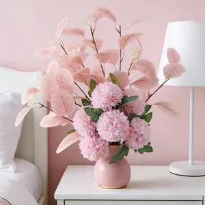 Human-like artificial ball chrysanthemum bouquet, maintenance-free, spring decoration bouquet, suitable for holiday decoration bouquets or as a high-quality gift choice for occasions such as Thanksgiving, Valentine's Day, and Mother's Day.