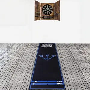 1 Professional Dartboard Mat | Steel and Soft Darts Compatible, Includes Toss Line, Protects Floor and Dart Tips, Polyester Fiber