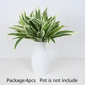 4Pcs Fake Ferns, Faux Outdoor Plants UV Resistant, Real Touch Fake Plants Total 60 Blades,Weatherproof Artificial Plants Outdoor Indoor for Garden Porch Home Office Decor, Artificial Shrubbery