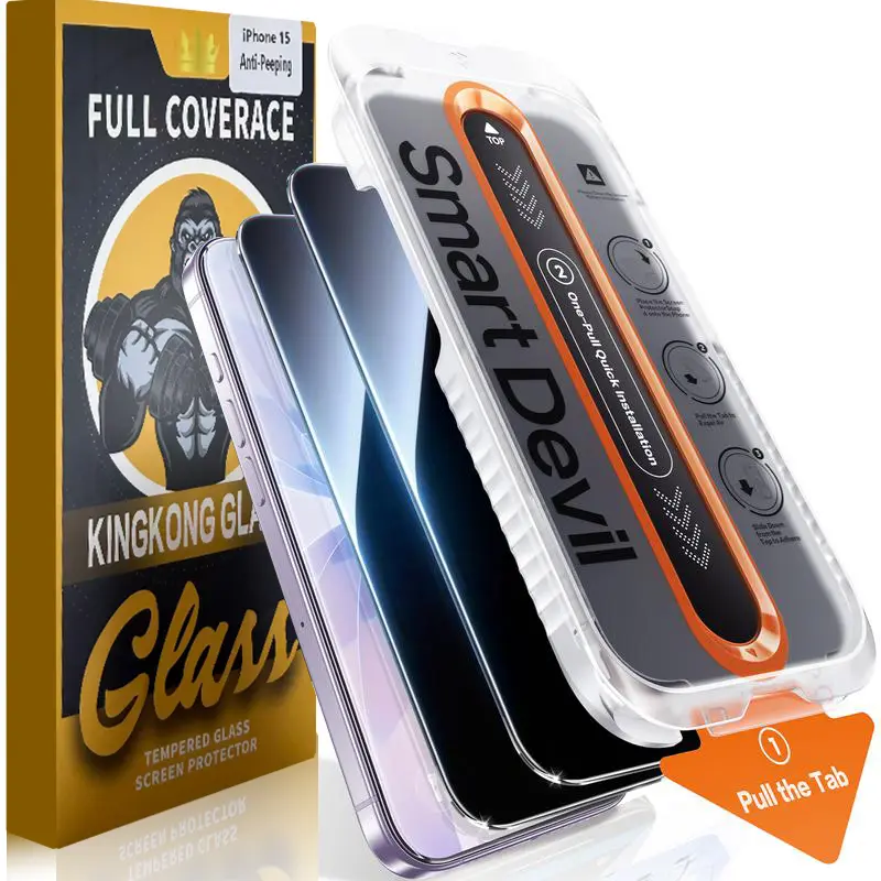 Screen Protector 2 Pack Fit for iPhone & Samsung, Ultra Crystal Clear, Advanced Privacy Shield, Fingerprint Resistant, Dust Free Installation ﻿
