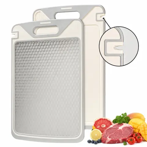 CITYDRY 2-in-1 Compact Reversible Cuboid Cutting Board with Knife Sharpener - Non-Toxic Stainless Steel+PP, Durable Easy-Clean Kitchenware for Meat, Vegetable Chopping Block, Knives Prep Use