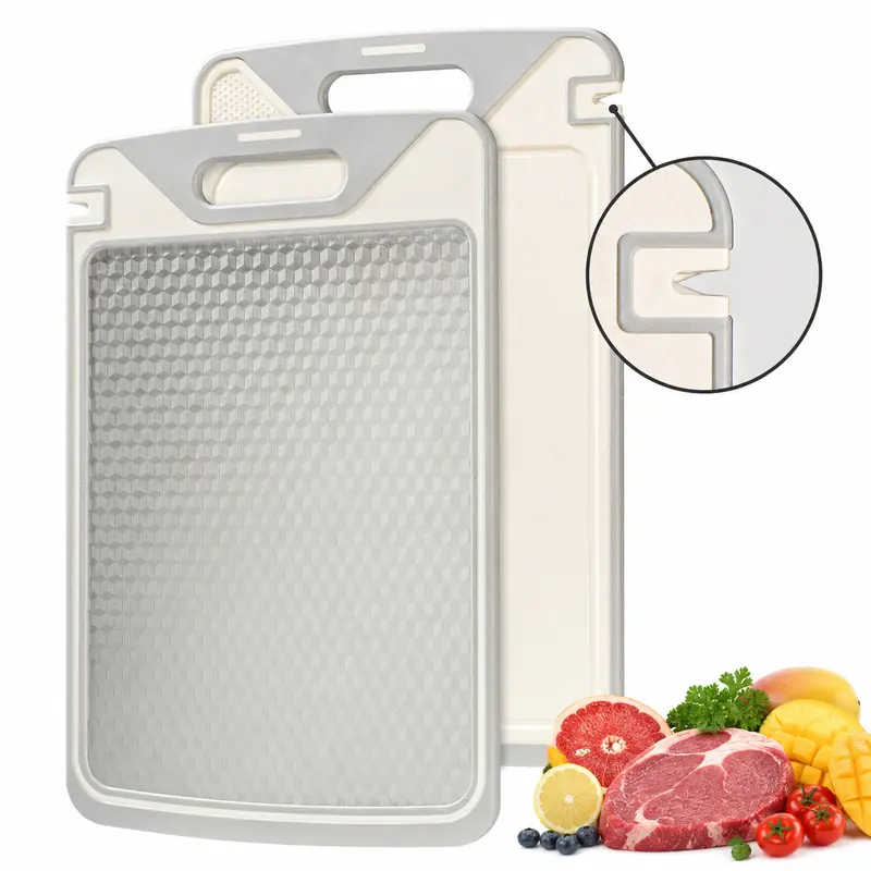 CITYDRY 2-in-1 Compact Reversible Cuboid Cutting Board with Knife Sharpener - Non-Toxic Stainless Steel+PP, Durable Easy-Clean Kitchenware for Meat, Vegetable Chopping Block, Knives Prep Use