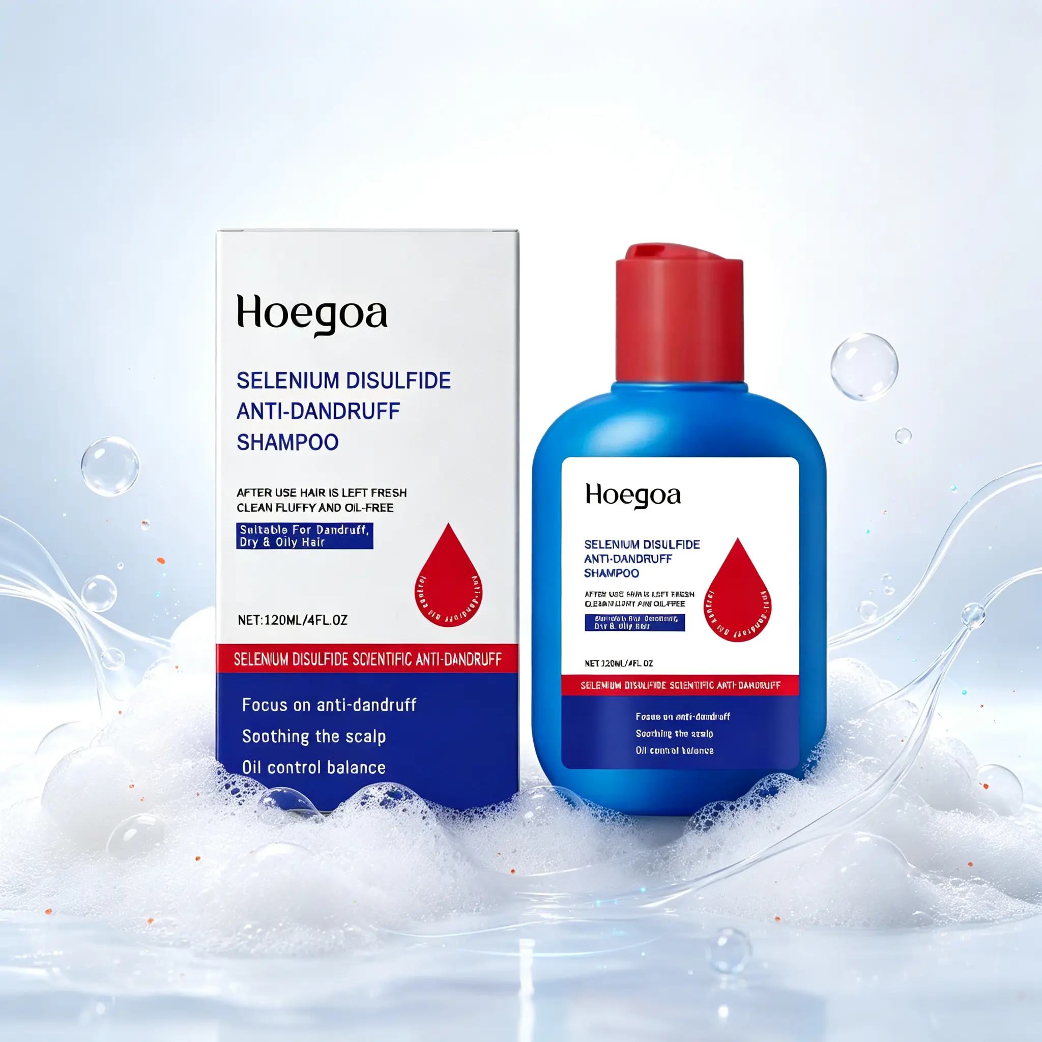Clarifying Shampoo (120ml) - Gentle Daily Selenium Disulfide Formula for Clean, Fresh, Fluffy, Oil-Free Hair, Suitable for Dry & Oily Hair Care