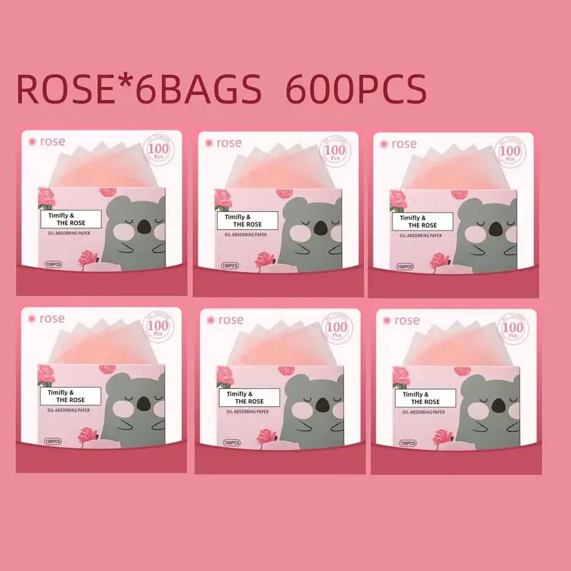 Facial Blotting Paper Set, Natural Oil Control Paper, 600 Pieces Blotting Paper for Oily Skin Care, Natural Oil-Absorbing Sheets, Face Blotting Papers, Keeps Your Skin Fresh and Smooth