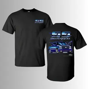 Silverado SS Blue Sport Truck T-Shirt, 2 Sides, Chevy Pickup Graphic Tee