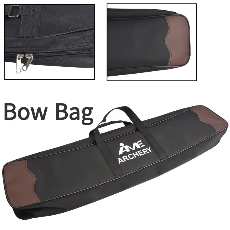 1pc recurve bow bag large capacity design can store bow body and accessories double zipper opening and closing bow bag smooth not stuck to take bow convenient and quick archery accessories