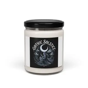 Gothic Solstice Candle, Soy Jar | Witchy Christmas, Winter Solstice Art