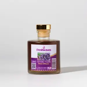 Freshwaves Lavender Vanilla Diffuser 150ml - Aromatherapy Blend for Stress Relief & Relaxation - Ideal for Home Spa, Nursery, or Meditation Corner