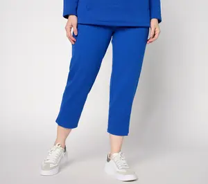 Denim & Co. Active Regular Pattern Jacquard Crop Pants