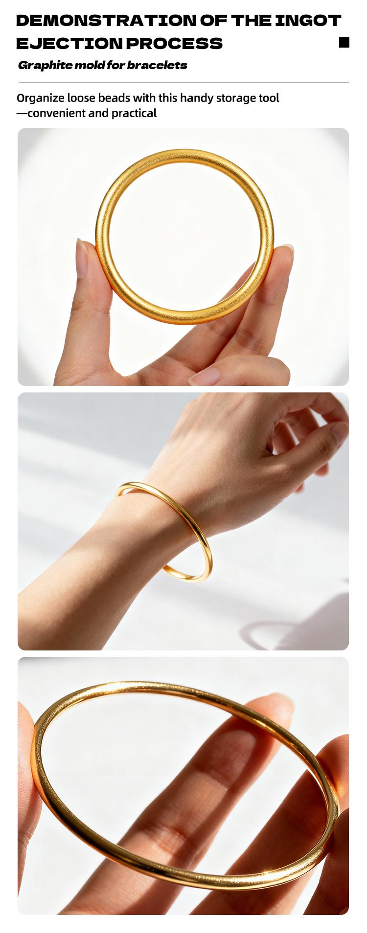 Graphite Bangle Casting Mold – High Temperature Resistant Metal Casting Mold for Gold & Silver Jewelry Making