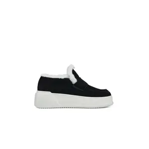JSlides Junie Shearling Lined Sneaker Shoes Women's Waterproof Suede Closed Toe Comfortable & Stylish Footwear