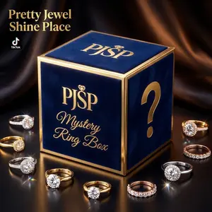 PJSP Curated 7-Piece Ring Set Zircon Fashion Jewelry Adjustable Fit Stylish Gift Box with Exclusive Color Scheme and Hypoallergenic Materials  women-fashion accessory