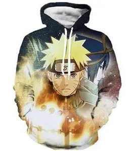 NARUTO AND SASUKE BLACK PULL OVER HOODIE