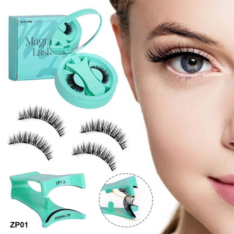 Magnetic Eyelashes ZP04 Upgraded Version Quantum Eyelashes No Glue Needed Reusable Soft False Eyelashes Easy Wear Remove Home Use
