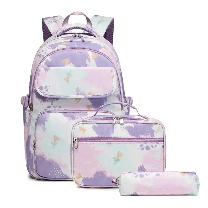 School Bags for Girls Set Waterproof Girls' School Backpack Pencil Cases Lunchbox Aesthetic Class Bags Designer Luxury Back Pack