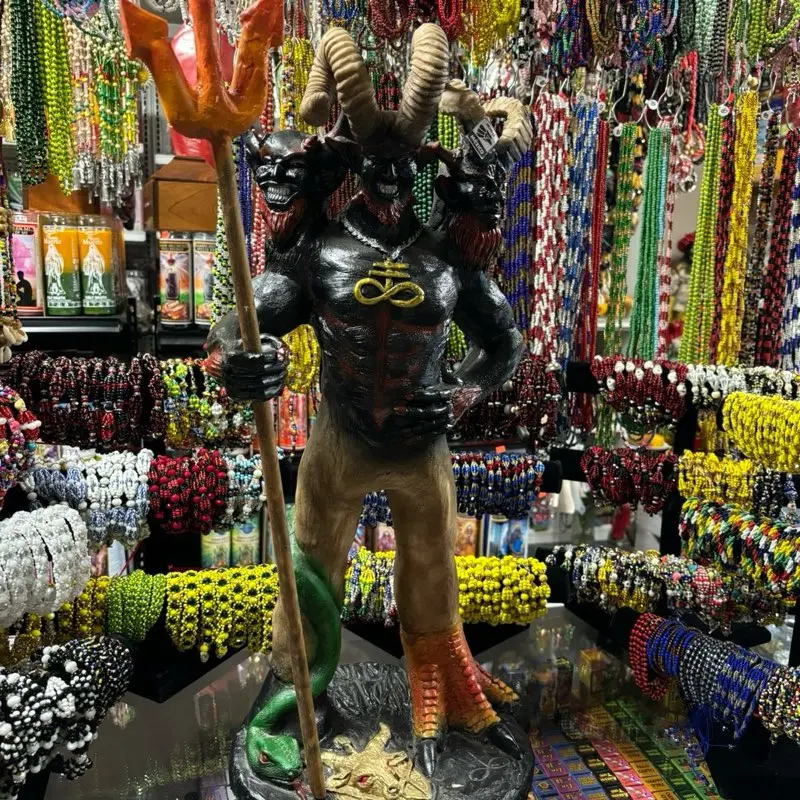 Large Three Head Devil Statue