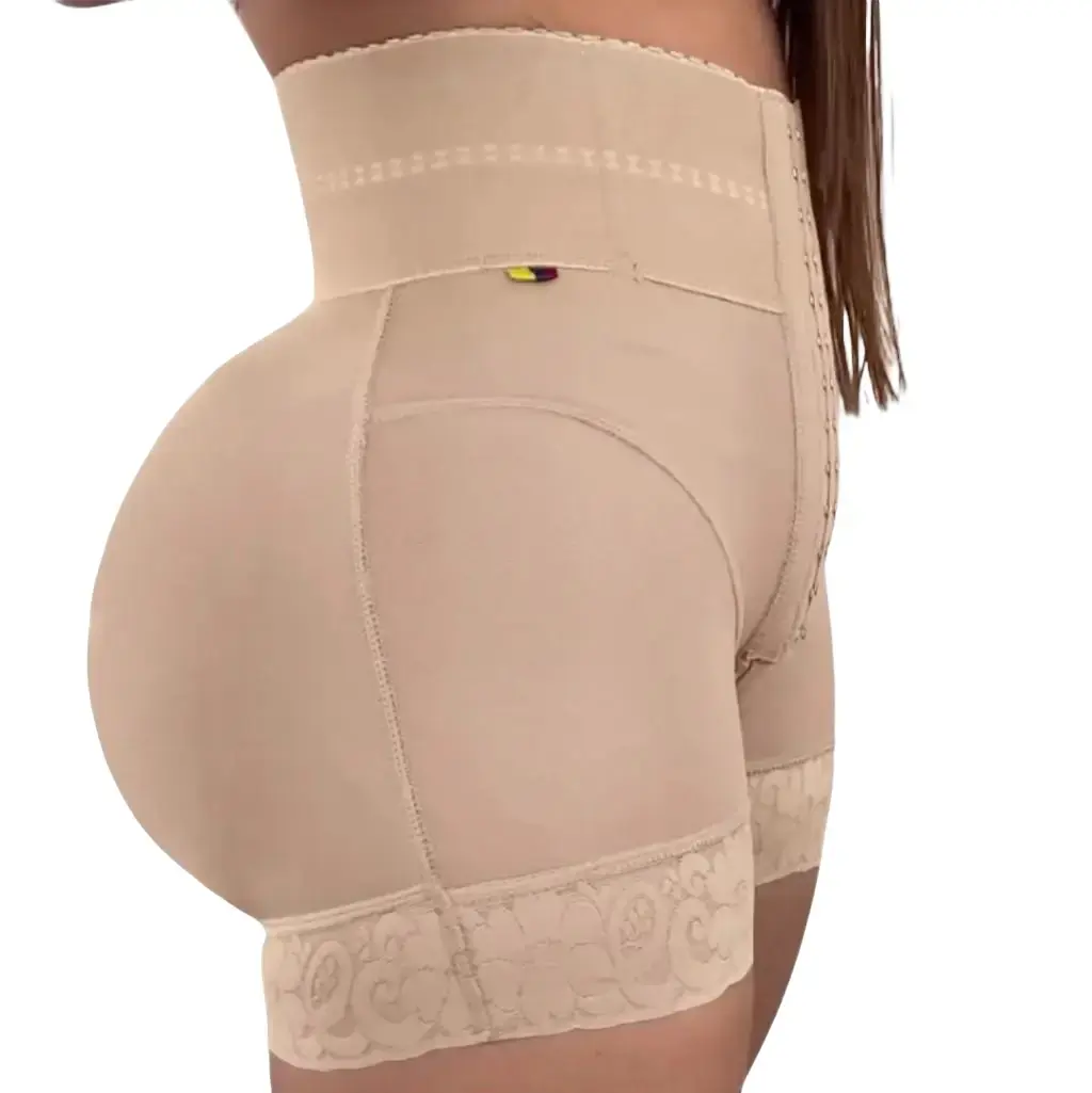 high compression shorts Women's Floral butt lifter tummy tuck