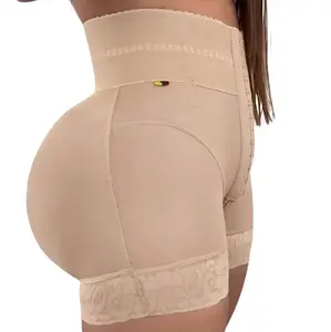 high compression shorts Women's Floral butt lifter tummy tuck