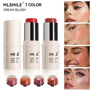 Two-tone blush sandwich grooming stick, lip and cheek dual-purpose natural makeup brightening rouge blush cream