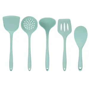 Silicone Kitchen Utensils 5pcs/set Cooking Non Stick Pot Scoop Kitchenware Set Heat Resistant Flexible Silicone Kitchen Utensils