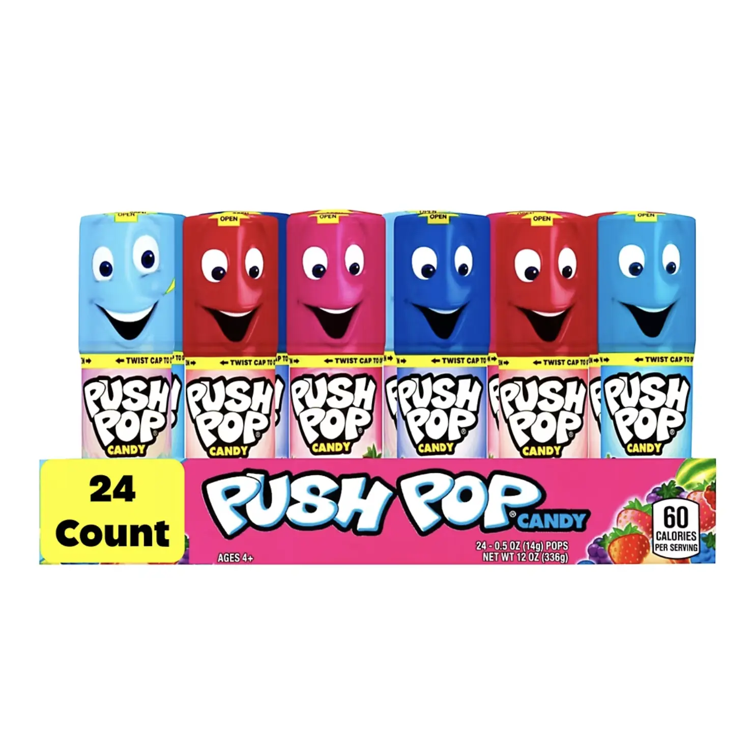 Push Pop Lollipop Candy Variety Pack, 24 ct
