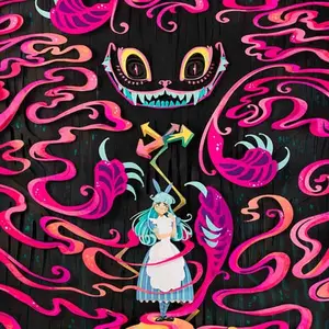 A Mad Grin - Alice in Wonderland Papercraft Print
