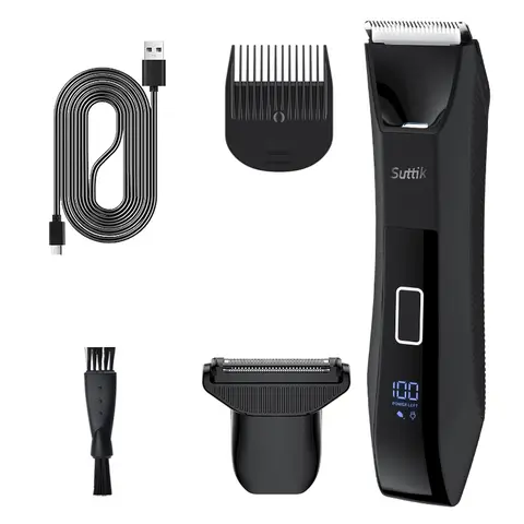 X 351 Suttik Waterproof Men's Trimmer, Hair remover,Electric Body and Private Parts Trimmer, cordless pubic Hair trimmer,interchangeable ceramic knife tip,Body Ball Trimmer and Razor,Body hair trimmer male hygiene  Manual Clippers split end trimmer