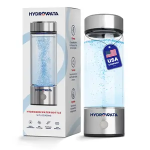 Hydrowata Portable Hydrogen Water Bottle 14oz SPE Technology Enhanced Hydration for Fitness & Wellness