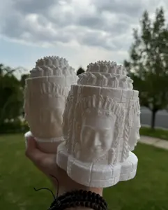 Handcrafted 3D Printed  - Cambodian Four Face Buddha Statue - Bayon Temple Style