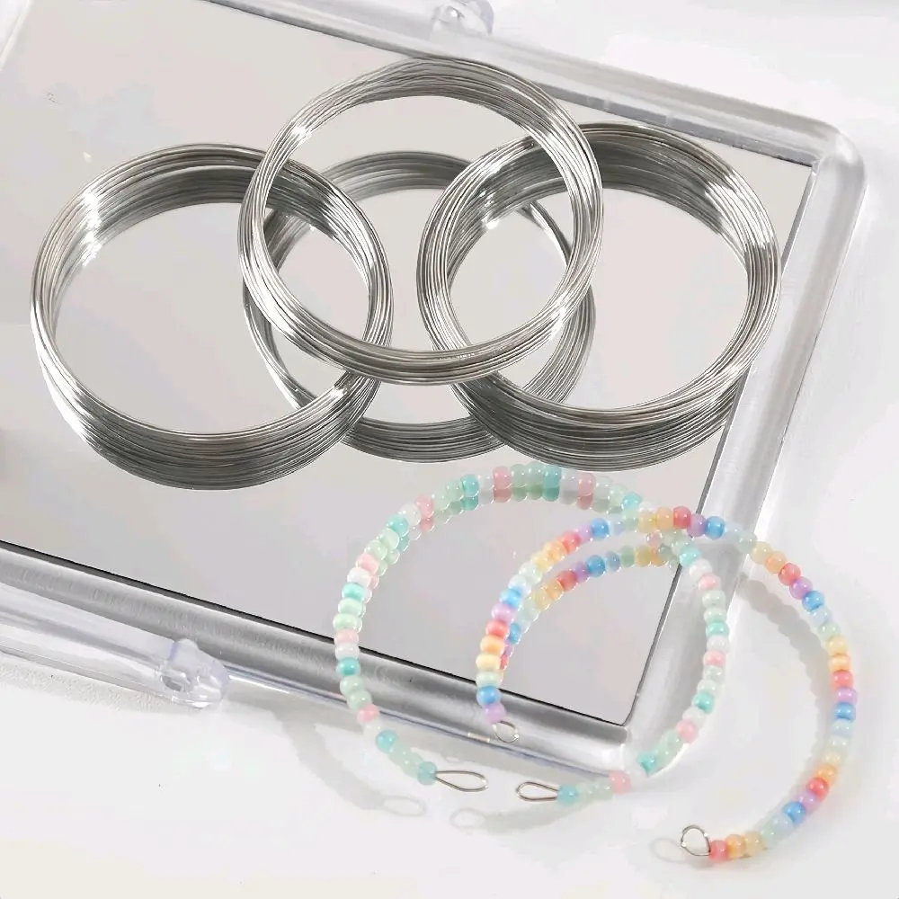 Circles Silver/Golden Steel Memory Wire Circle Jewelry Making Circle DIY Bracelet Jewelry Accessories Winding Coil for Beadwork