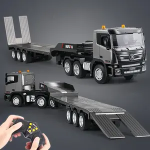 1:18 Alloy Remote Control Semi Trailer Truck Toy, 2.4G Trailer RC Flatbed Trailer, Rechargeable Toy for Adults & Boys & Girls Gift, Gift for Boyfriend, Men's Gift