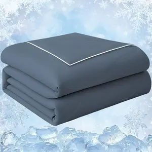 Cooling Comforter Queen Size Double Sided Cooling Blankets for Hot Sleepers Soft Breathable Lightweight Summer Cooling Comforter for Night Sweats Absorbs Body HEA