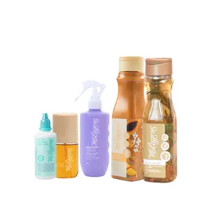 Kit Rutina Ideal - Shampoo Romero + Tratamiento Coctel de Frutas + Dedenredante Morado+ Bali + Gotas Milagros (5 Pack)