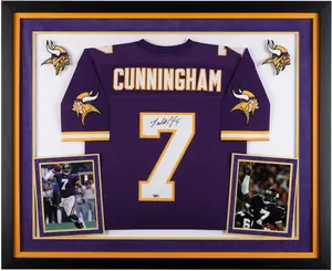 Randall Cunningham Minnesota Vikings Deluxe Framed Autographed Purple Mitchell & Ness Replica Jersey - Fanatics Authentic Certified