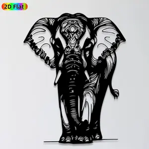 1pc Elephant Metal Wall Art, Majestic Elephant Statue Mural, Ideal Gift for New Year, Easter, Animal Decor Enthusiasts, Weather-Resistant Metal Wall Decor Wall Sculptures, Perfect for Living Room Wall & Garden Fence, Exquisite Year-Round Home Decor