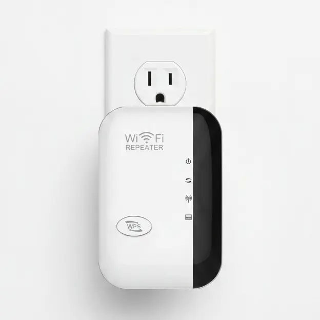 WiFi Range Extender 300Mbps, 2.4GHz WiFi Signal Booster with 2 Built-in Antennas, Wireless Repeater & AP Mode, LAN Port, WiFi Amplifier for Home, Office and Smart Devices