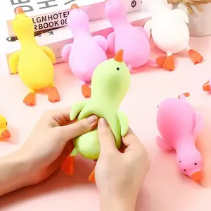 Cute Duck Squeeze Fidget Toy Soft Squishy Stress Relief Toy Funny Decompression Pinch Toy Portable Relax Sensory Play Toy Novelty Leisure Hobby Entertainment Toy For Kids Adults Party Daily Play Gift