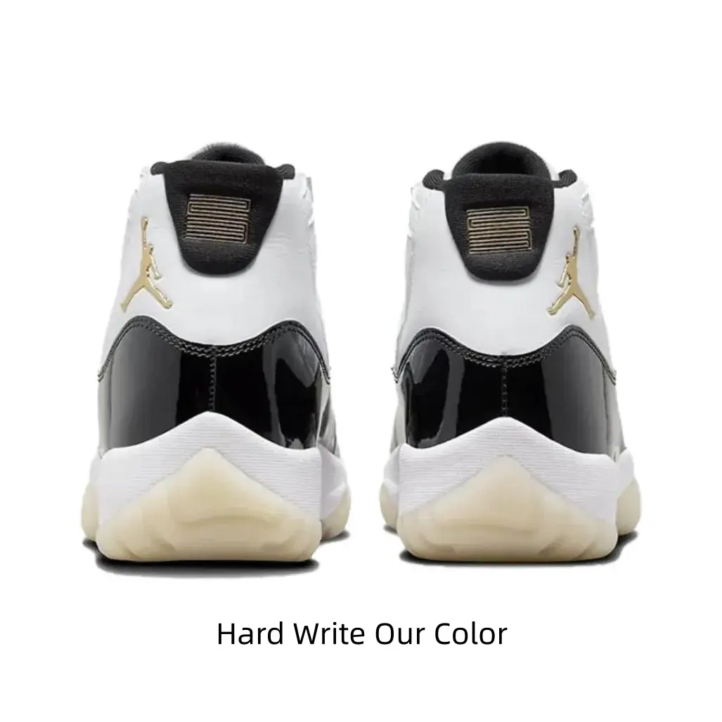 Elegant high-top sneaker with white leather and glossy black heel panels. Gold logo and creamy outsole deliver luxury vibes, perfect for formal casual fits and streetwear styling.