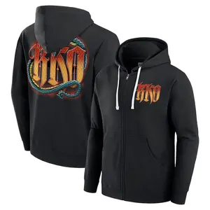 Randy Orton WWE 3D Zip Hoodie Black RKO Snake Fire Logo Print Unisex Streetwear Casual Fall Winter Spring Loose Fit Wrestling Fan Apparel Gift Men Women Sports Jacket