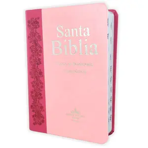 Biblia Fuente de Bendiciones, Compacta RV1960, imit. piel, rosa y fucsia, con índice