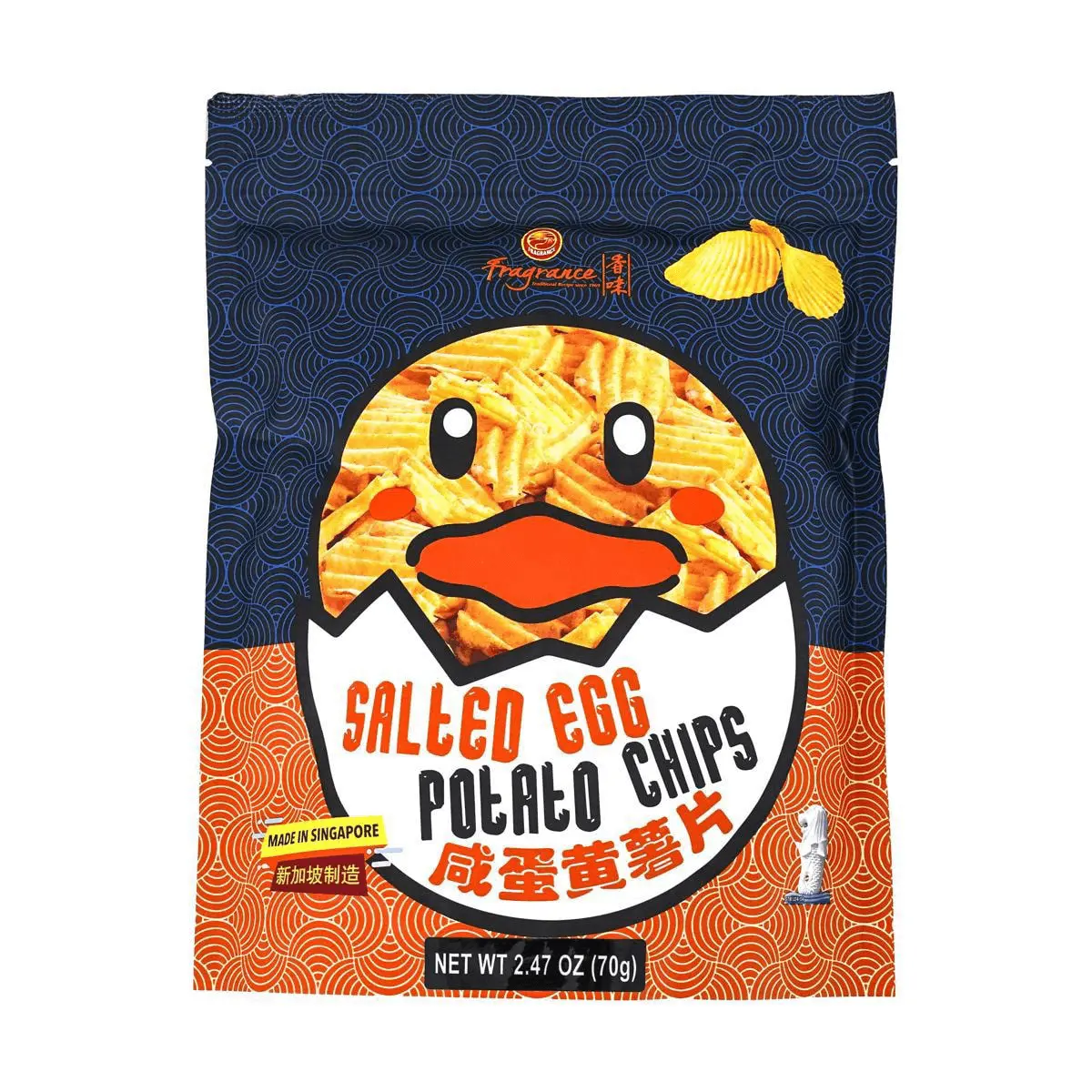 Fragrance Salted Egg Potato Chips 2.47 oz
