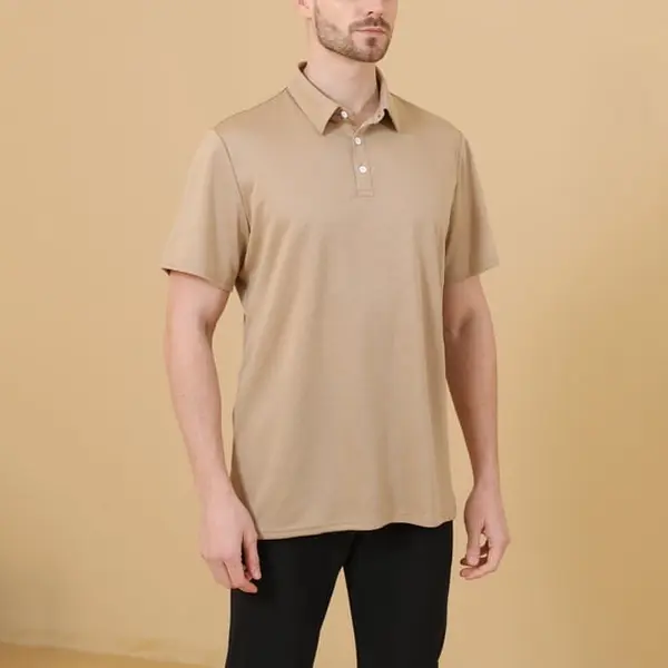 Men’s Short Sleeve Collared Shirt, Lightweight Solid Color Business Casual Top, Breathable Summer Shirt, Sizes S-5XL
