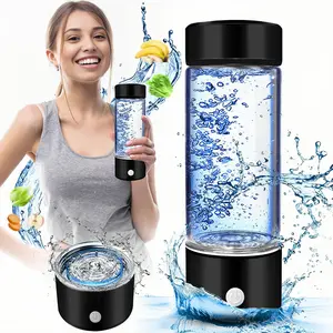 Upgrade Hydrogen Water Bottle, 3Min 2200PPB Rapid Hydrogen Water Generator -SPE PEM Tech, 14OZ Portable Hydro Water Machine, Health Care Gifts for Husband, Wife, Family, Friends, Travel