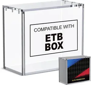 Top Grade ETB Box,Premium Clear Acrylic ETB Display Box with Magnetic Lid,High Clarity UV Resistant ETB Protector,Dustproof Stackable Storage Case,Best Pick for Collectors,Sturdy Anti-scratch Transparent Collection Holder,Home Card Display Organizer