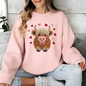 Valentines Highland Cow Top