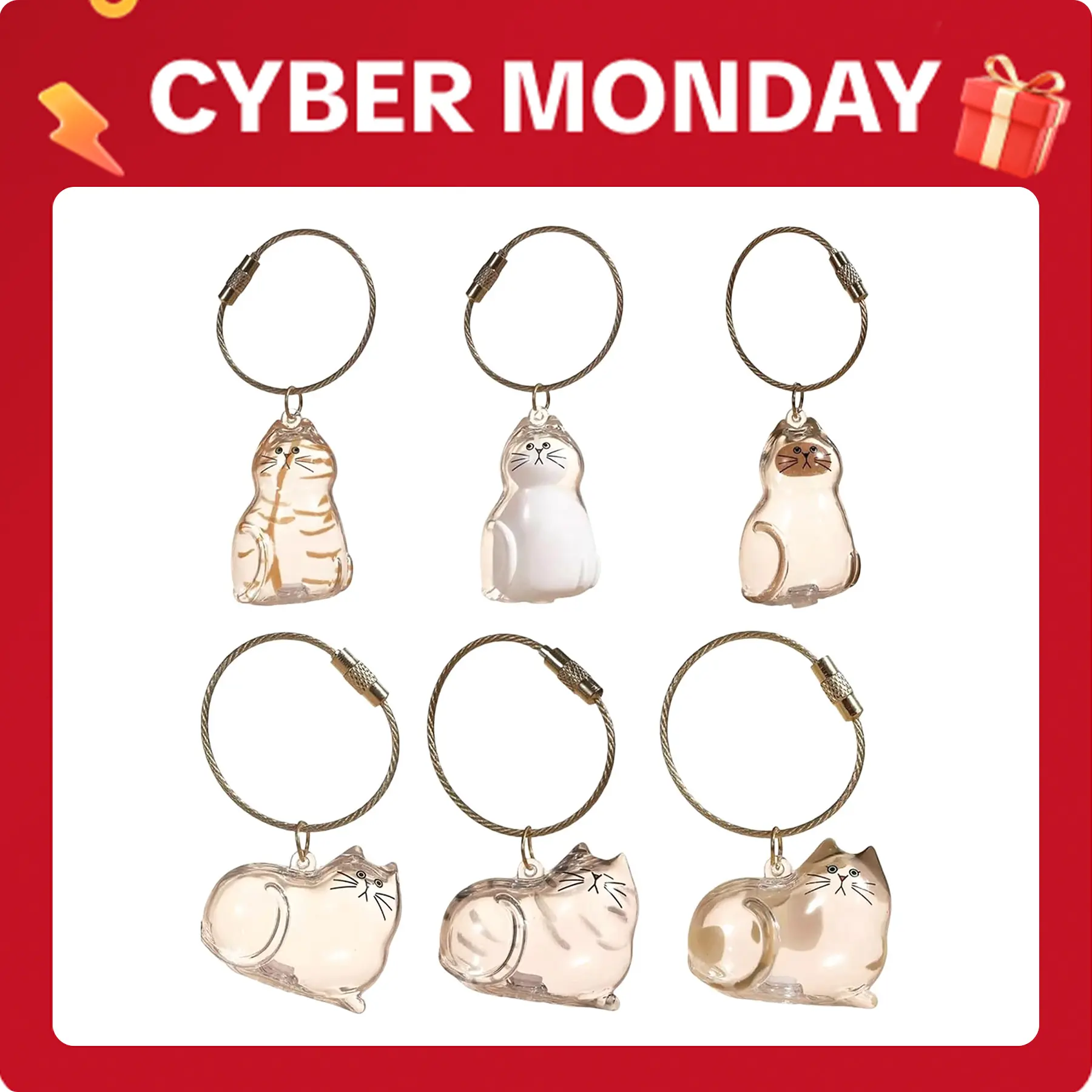 6Pcs Cat Whiskers Memorial Pendant Set - Soft Fur Capsule Pendant, Portable Keychain, Sealable Storage Bottle Pet Keepsake Gift for Cat Lovers, Pendant Or Keychain