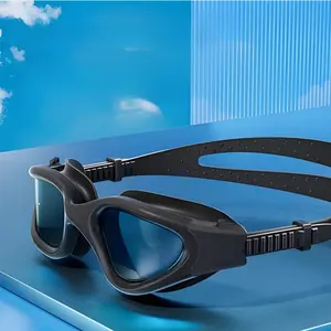 Swimming Goggles, Anti-fog Large Frame Silicone Swimming Goggles, Swimming Accessories for Men & Women, Water Sports Equipment