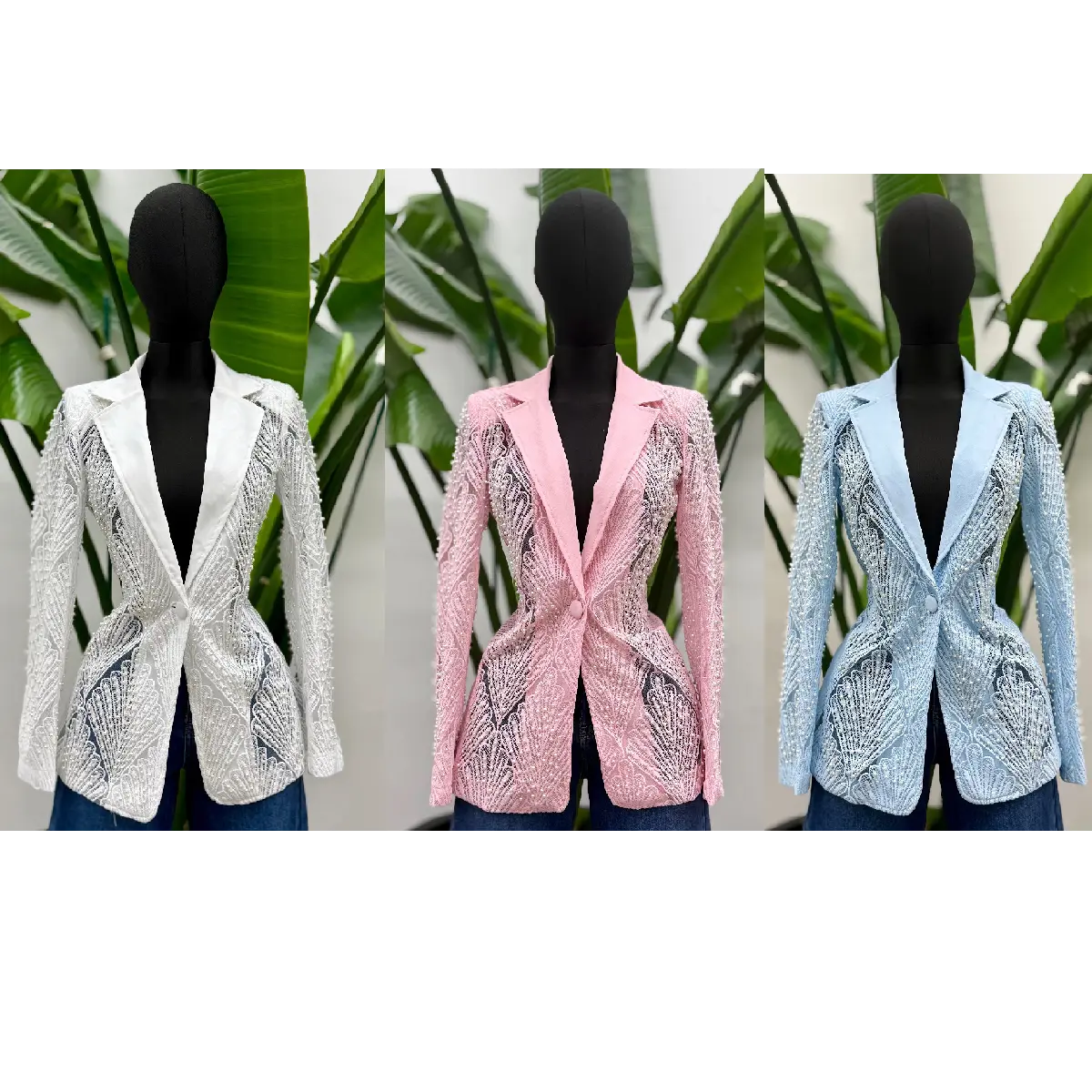 BLAZER LACE W/PEARLS